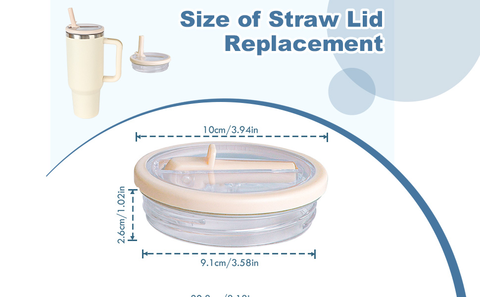40 oz Tumbler Flip Straw Lid Replacement Fit for Stanley 