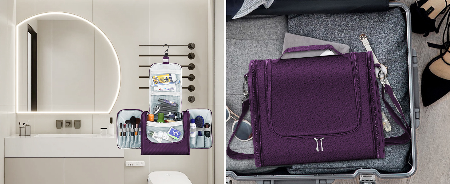 Large Capacity for Full-size Toiletries