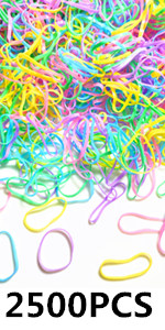 Colorful mini rubber bands for hair