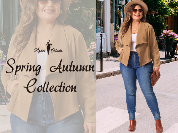 Amazon.com: Agnes Orinda Plus Size Faux Suede Jacket for Women Amazon.com: Agnes Orinda Plus Size Faux Suede Jacket for Women