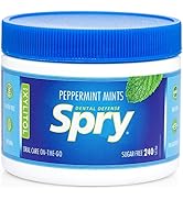 Spry Xylitol Peppermint Sugar Free Candy - Breath Mints That Promote Oral Health, Dry Mouth Mints...