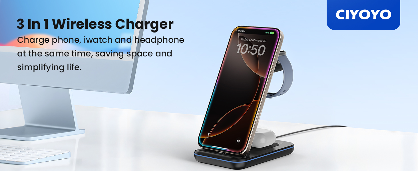 3 in 1 Wireless Charging Station for iPhone