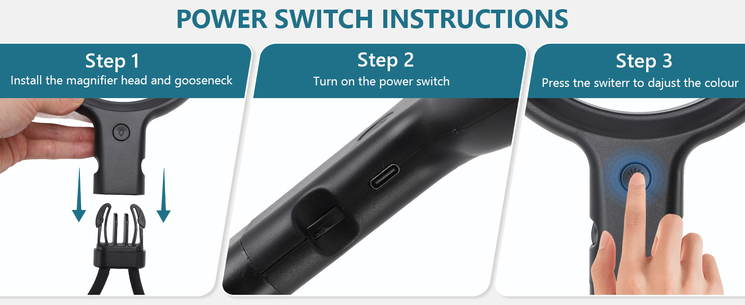 5X 15X Hands Magnifying Glass for Reading