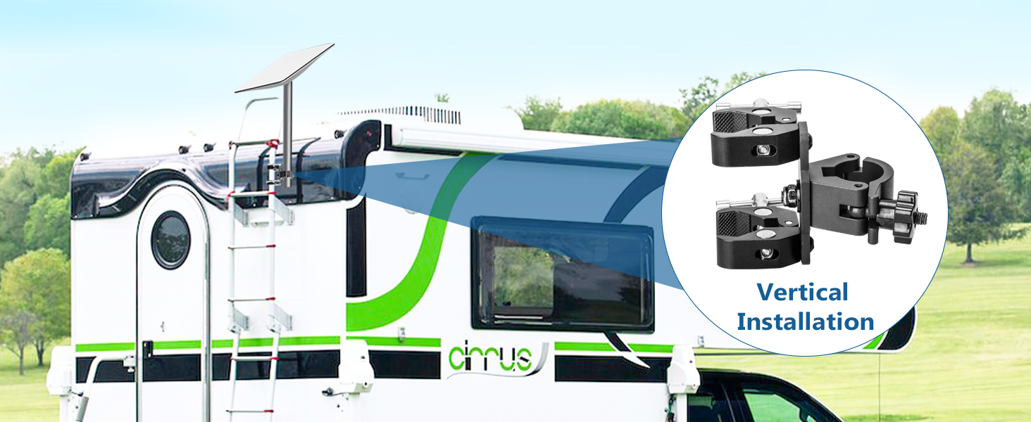 vertical installation for starlink rv mount