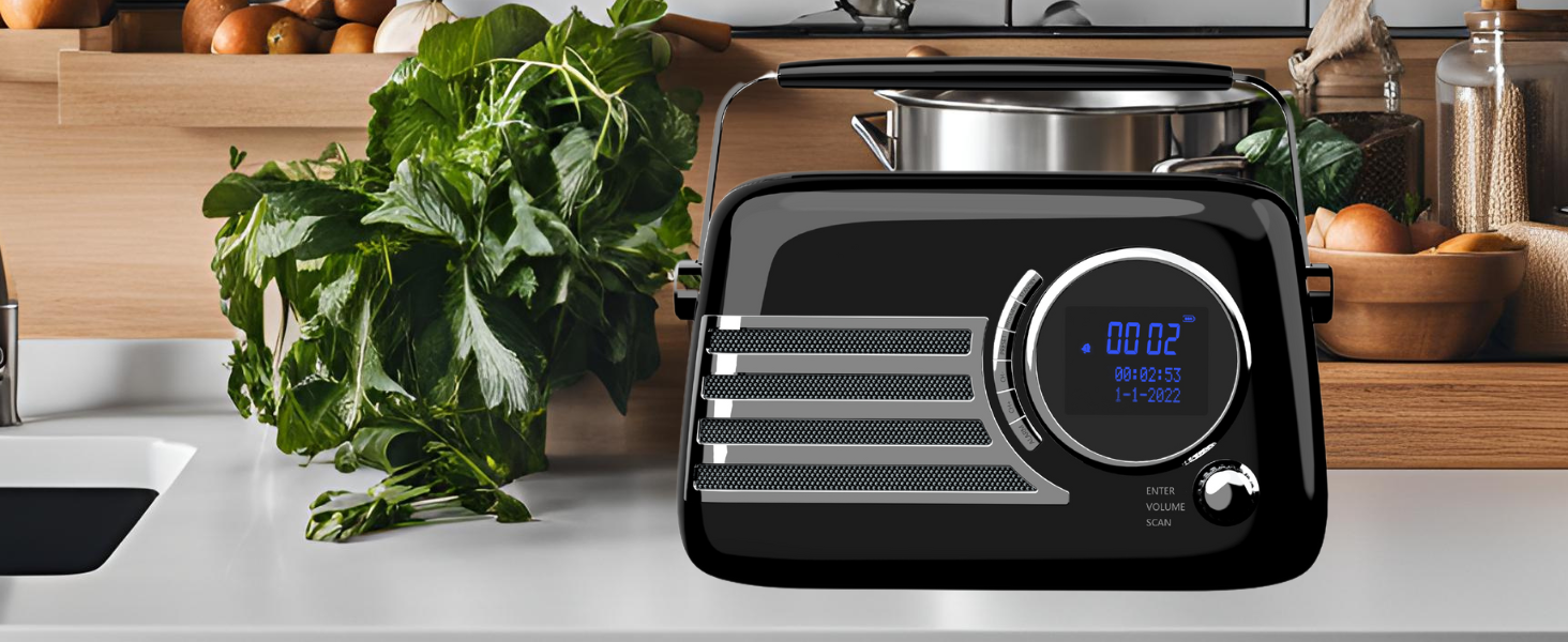 UK Technology DAB DAB+ FM Digital Radio, Portable DAB Radio & Bluetooth