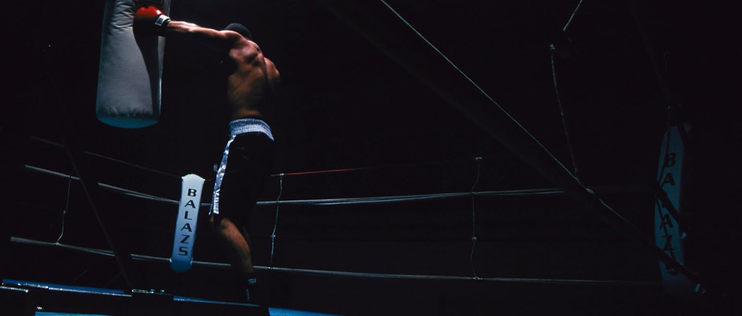 Balazs Universal Boxing Stand in Ring with Boxer