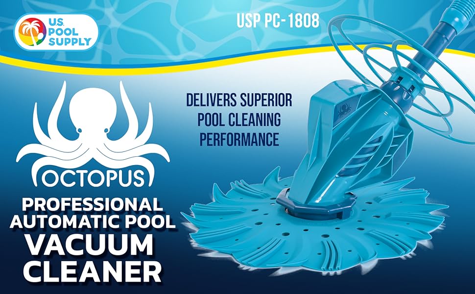 U.S. Pool Supply Octopus Professional Automatic Pool Vacuum Cleaner & Hose Set