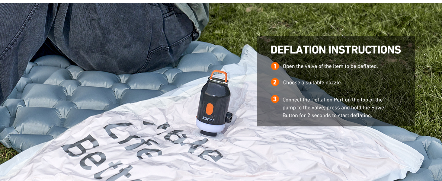 AstroAI Mini Air Pump for Inflatables with 3000mAh Battery