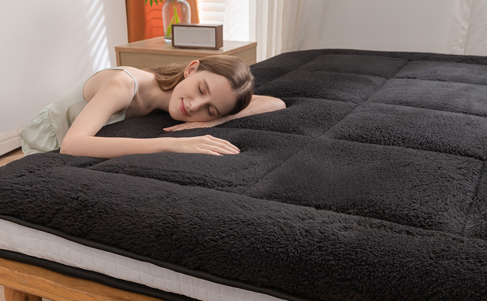 MAXYOYO Colchón de futón japonés de tamaño matrimonial, colchón