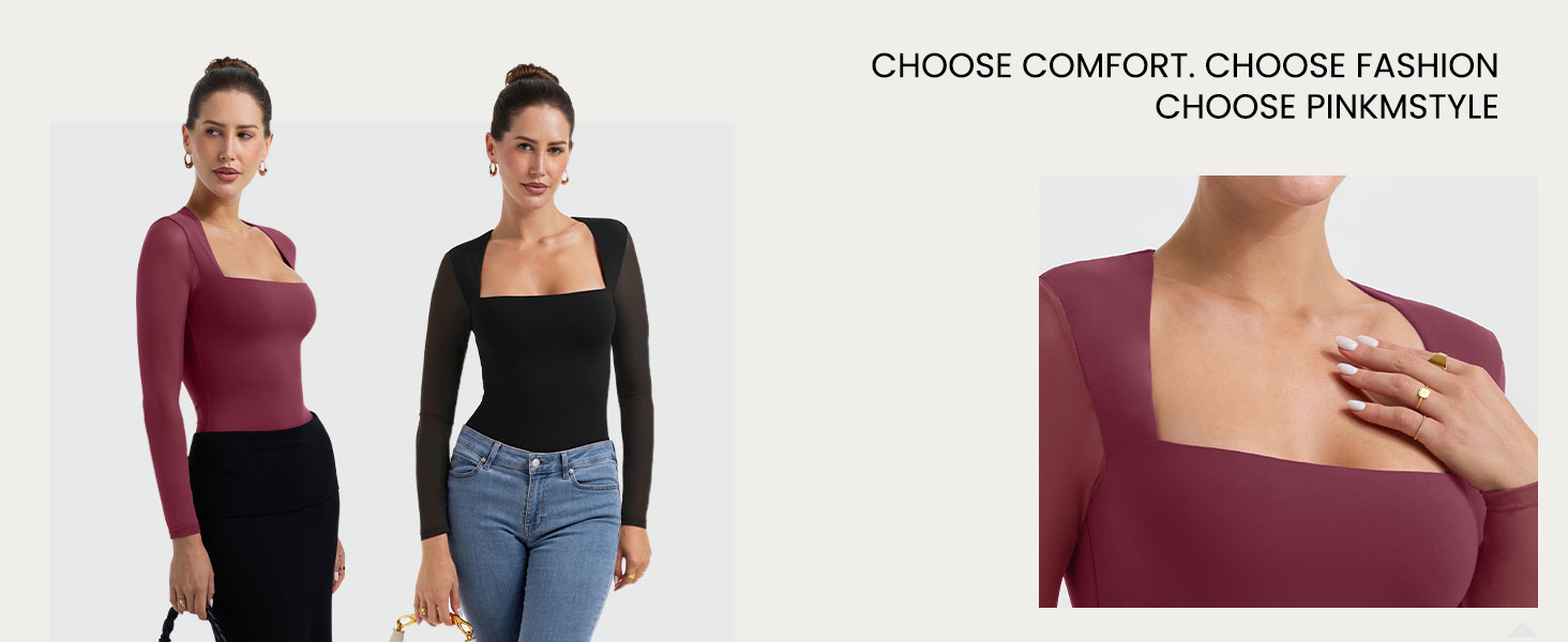 square neck tops for women
