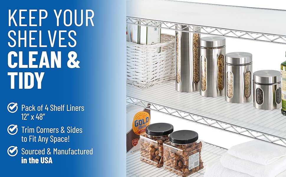 Closet Shelf Liner, Wire Shelf Liners for Closets and