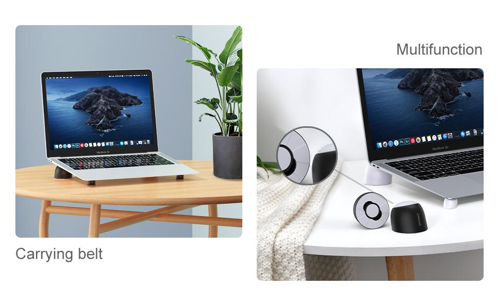 nediea Laptop Risers for Desk,4 Adjustable Heights Laptop