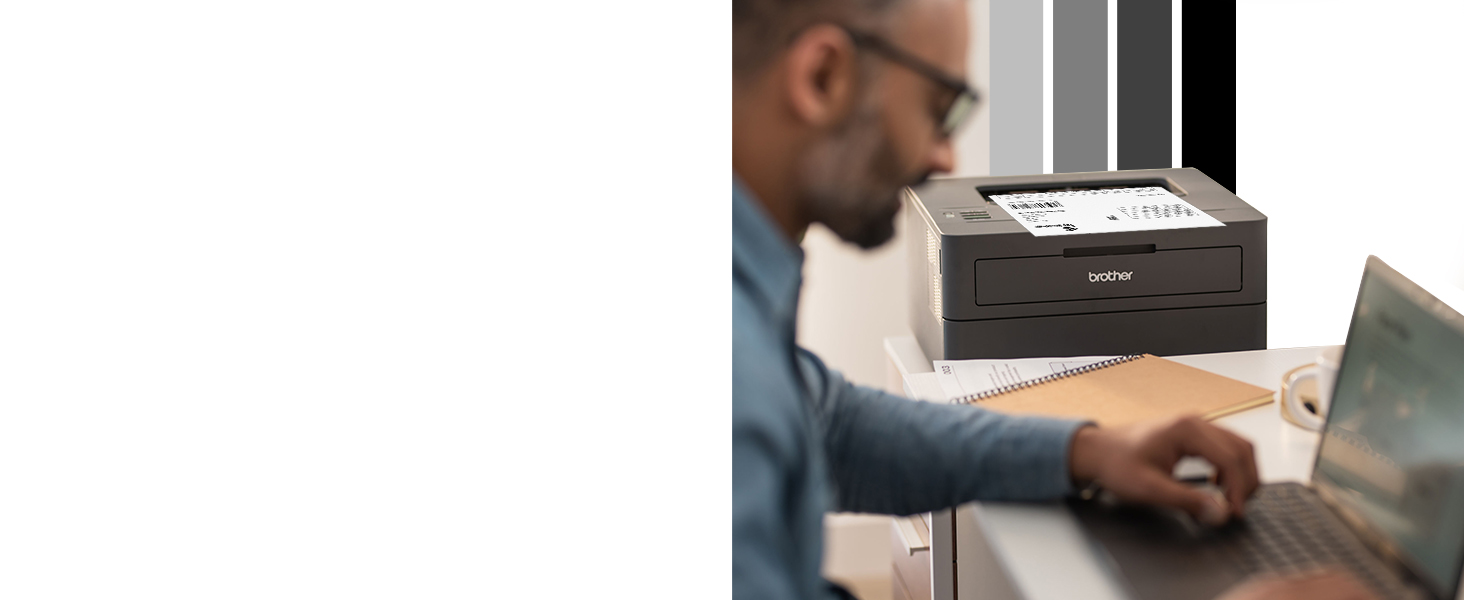 Sending b/w document to HL-L2405W laser printer using iPrint&Scan desktop application via wireless