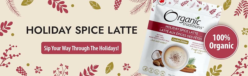 organic traditions holiday spice latte