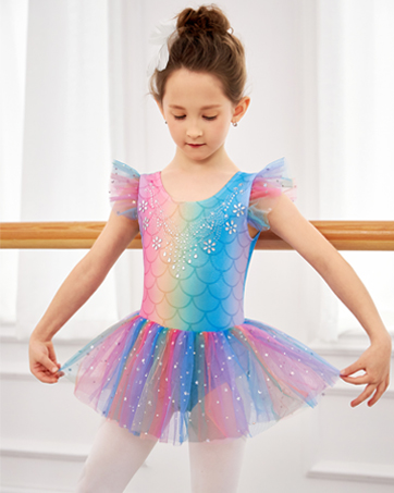 Zaclotre Sparkle Ballet Tutu Skirted Leotard 