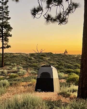 shower tent double room