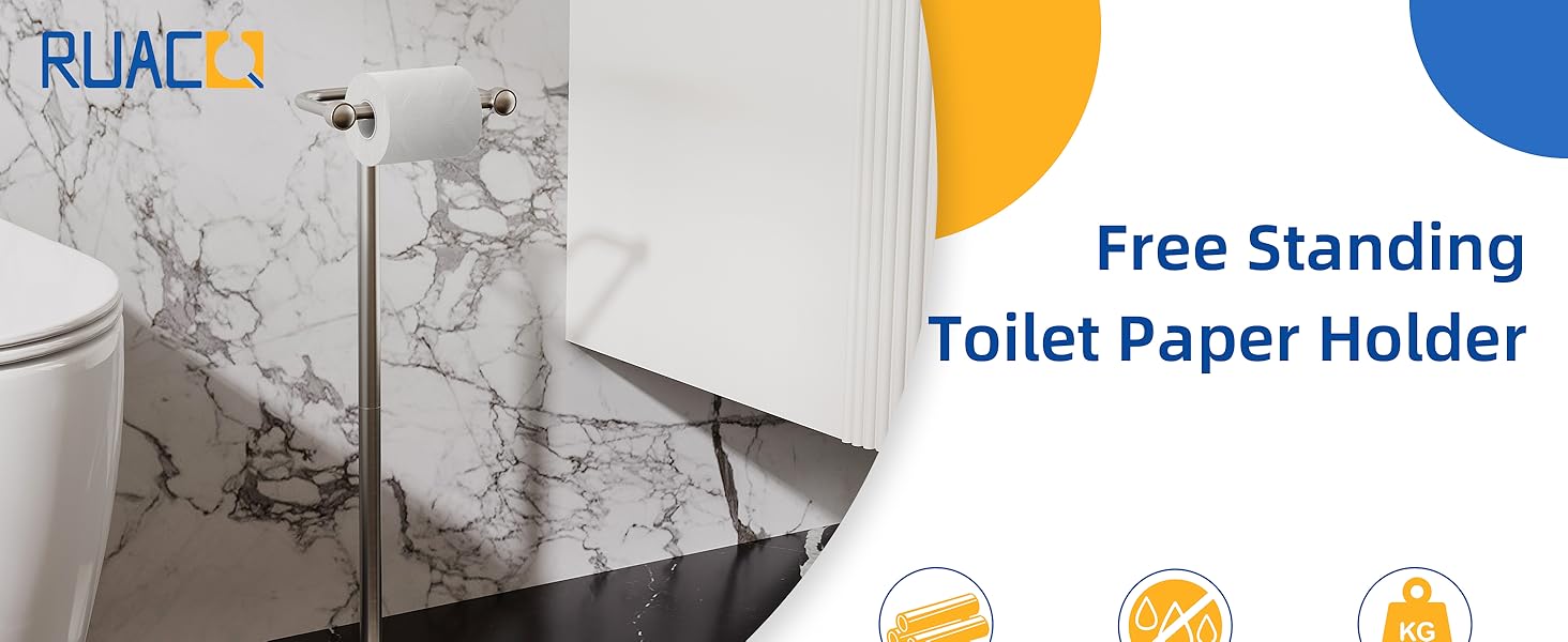 brushed nickel toilet paper stand