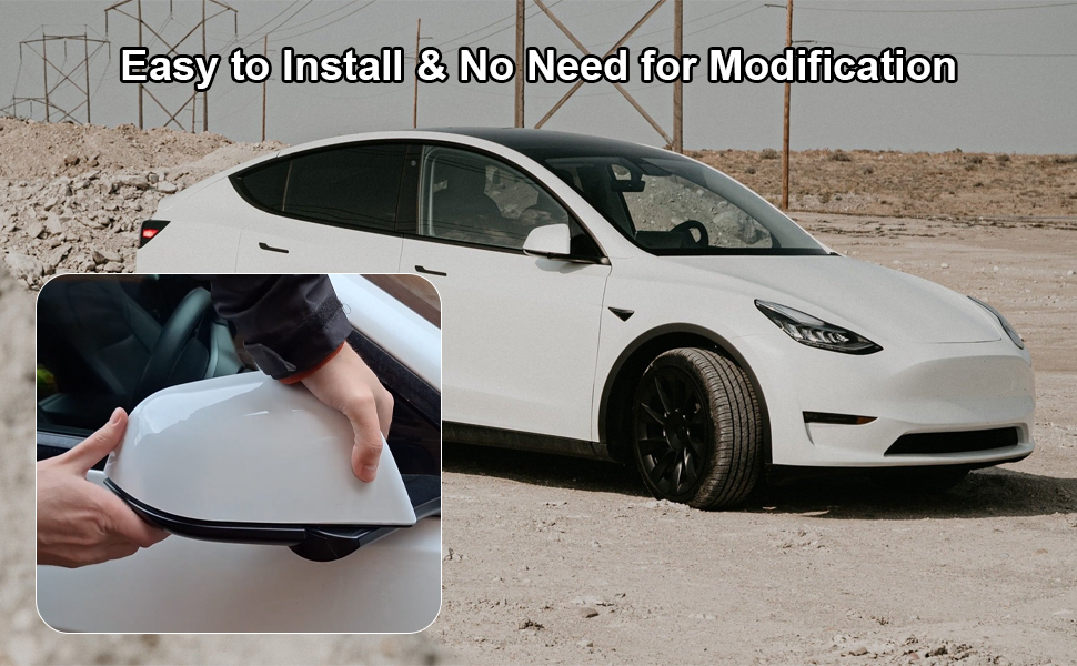 Amazon.com: Driver Side Mirror Cover Cap Fit for Tesla Model