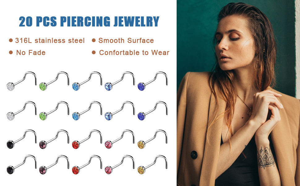 Nose Piercing Gun Kit Ruicoo 2 Pack Self Nose Piercing Gun Disposable