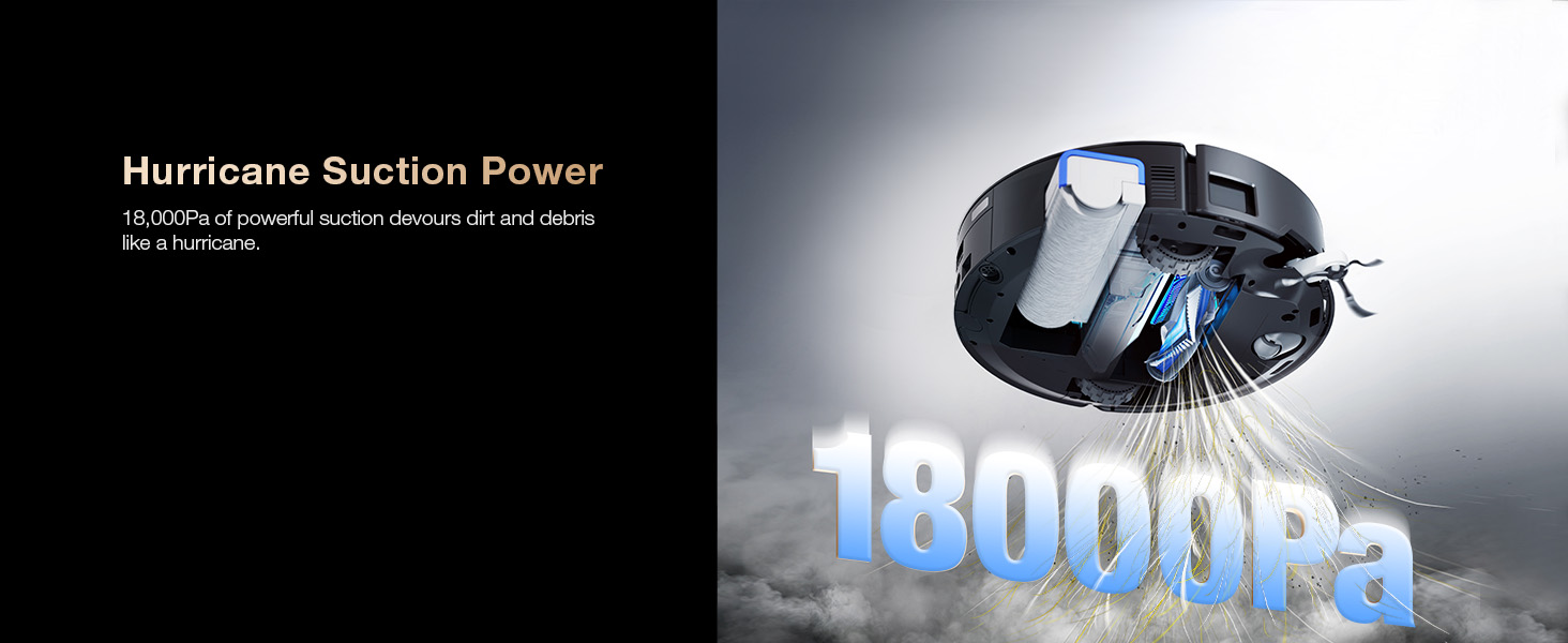 18,000Pa Suction Power