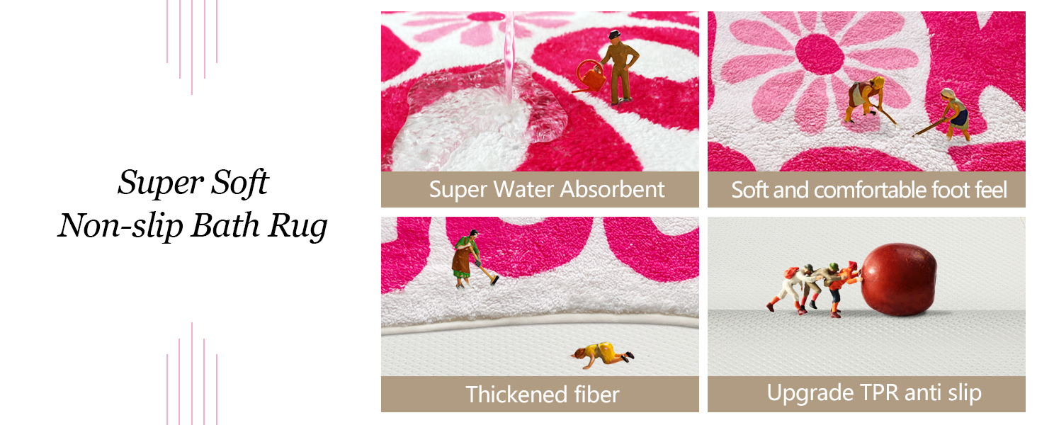 SHIYUE You Look Good Bath Mat Pink