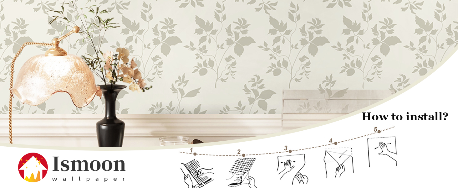 Ismoon Wallpaper Peel and Stick Beige Contact Paper Removable Self