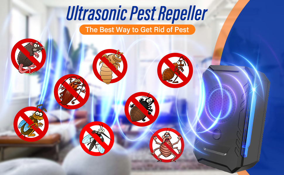 2 Pack Ultrasonic Pest Repeller Mouse and Rat Repellent, Rodent