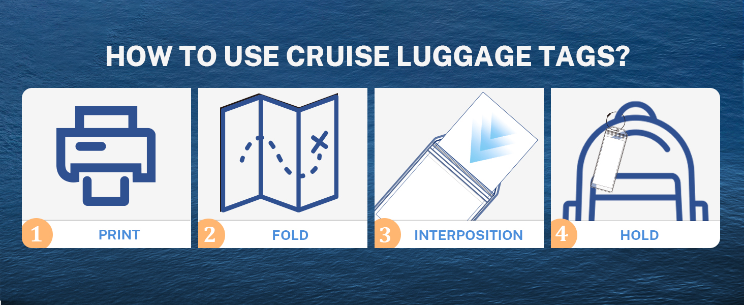 HABGP 6 Pack Cruise Luggage Tags