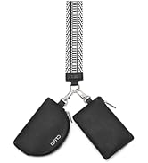 CLUCI Dual Pouch Wristlet Wallet Detachable Leather Keychain Wallet for Women Clutch Zipper Coin ...