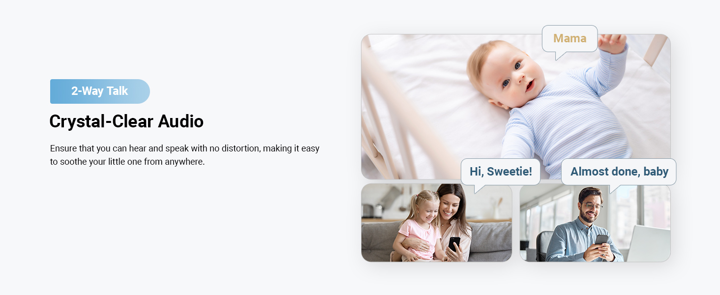 Smart Baby Monitor Baby Camera Monitor Baby Monitor Baby Monitor with Camera &amp;amp; Audio