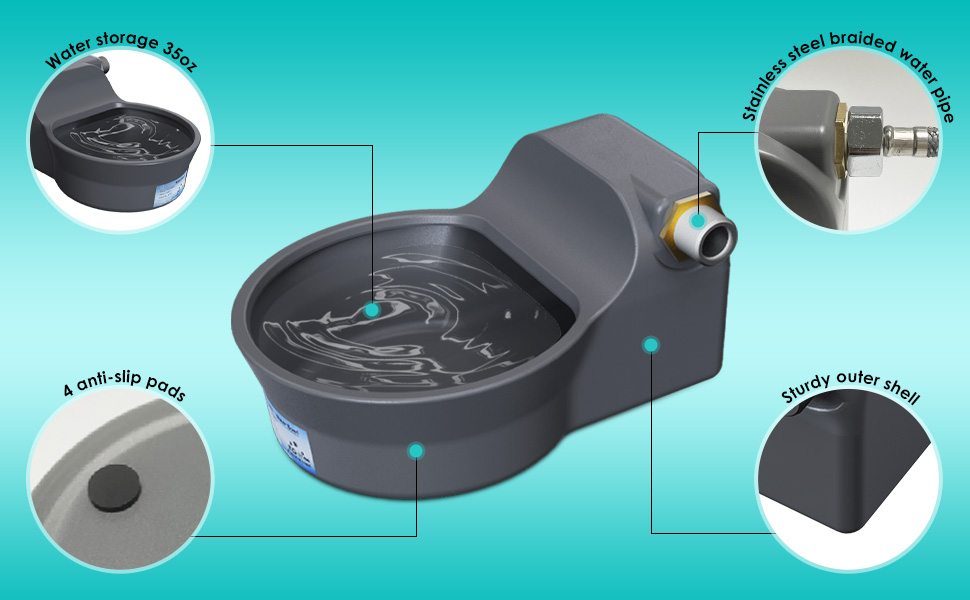 Pet Supplies Automatic Water Bowl for Dogs, Patented 2L Dog Water