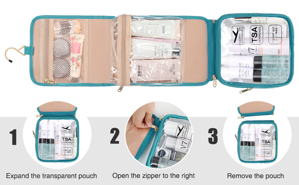 Hanging Toiletry Bag for Women with Tsa Approved Toiletry