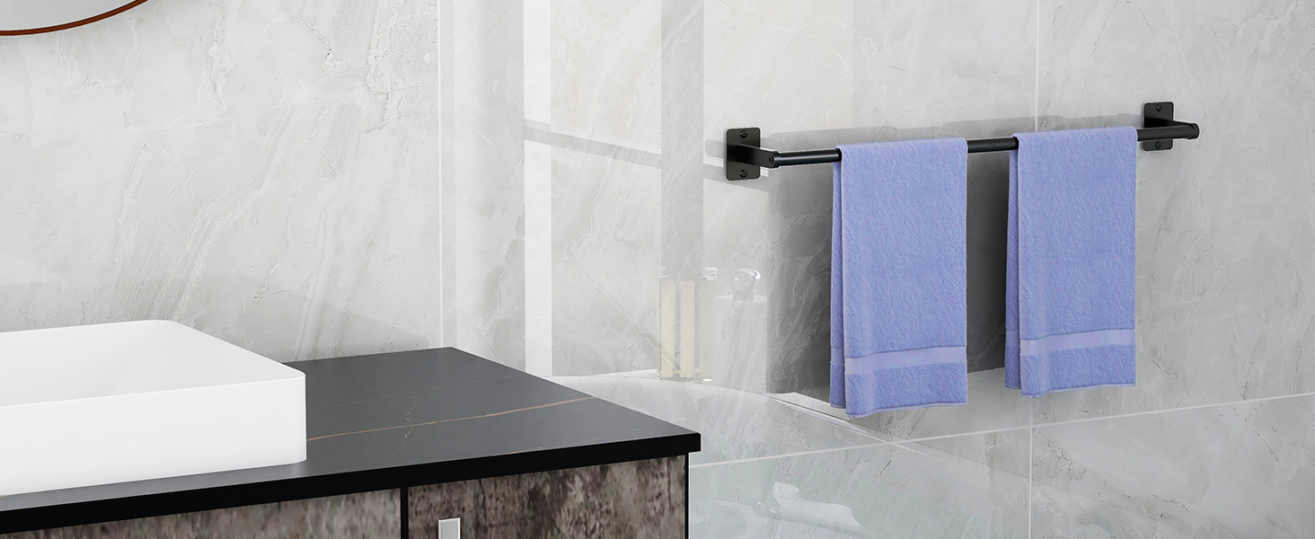 bathroom hardware set black