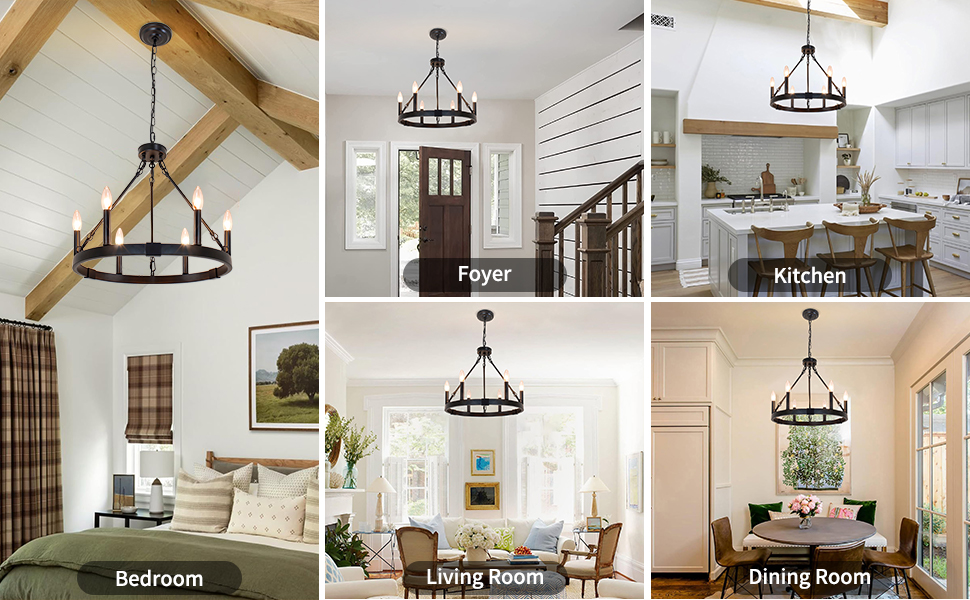 industrial black chandelier