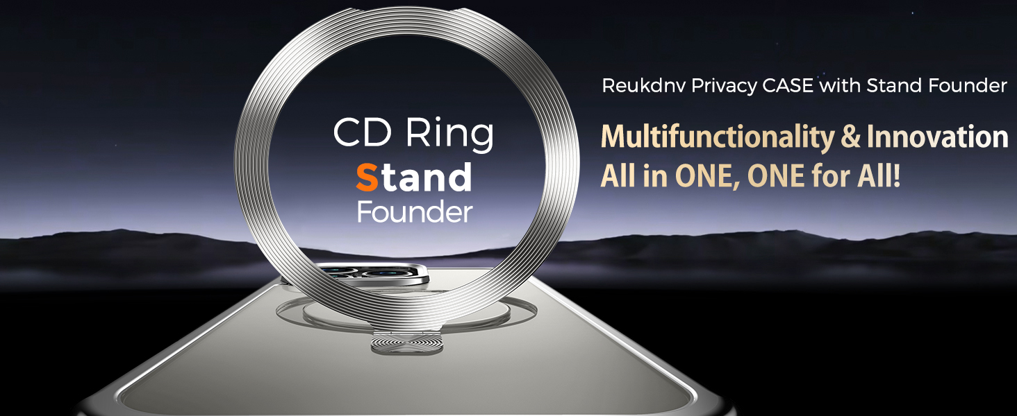 [CD Metal Ring Stand + Builtin Privacy Screen Protector