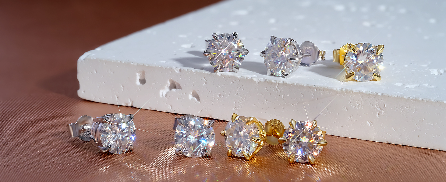 Moissanite Studs Earrings