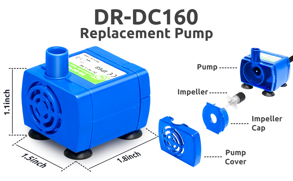 Cat Water Fountain Pump, Pet Water Fountain Replacement