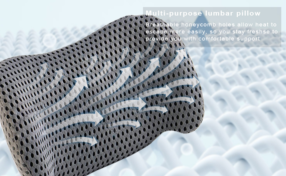 sproerden Lumbar Support Pillow, Ergonomic Memory Foam