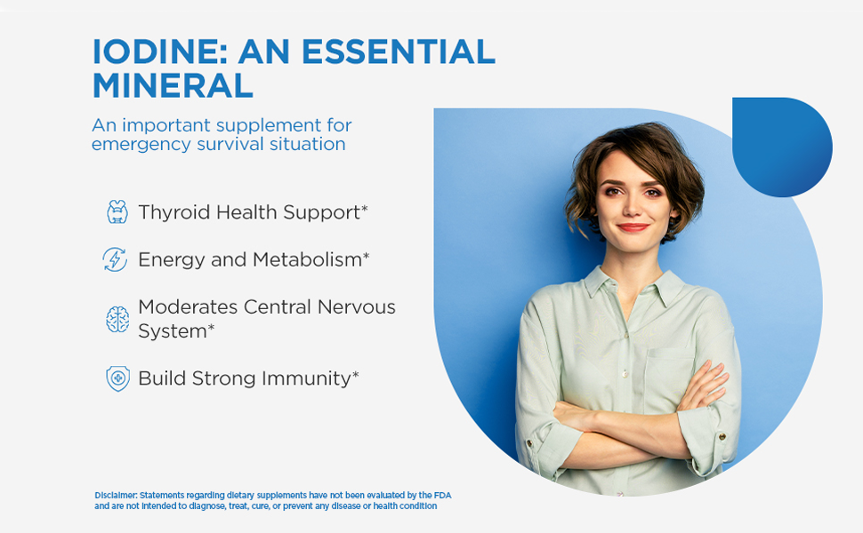 iodine essential mineral, thyroid health support, energy and metabolism, immunity
