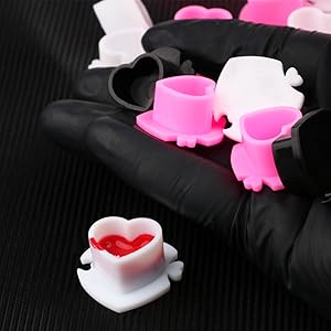 Disposable Tattoo Ink Cups Heart Shaped