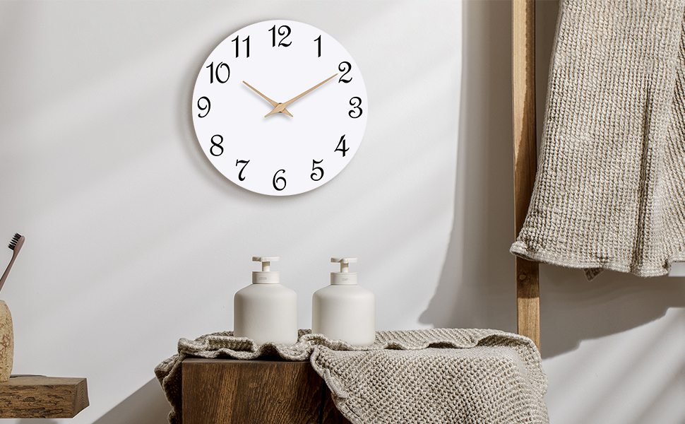 Roymnie Wall Clock 12 Inch, Modern Wall Clocks Battery