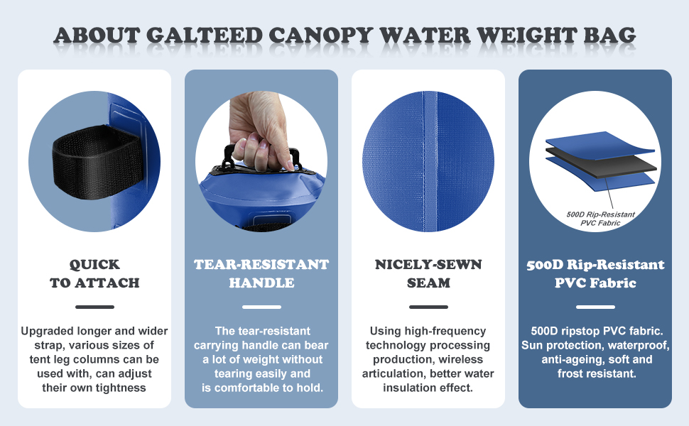GALTEED Canopy Water Weight Bag,220 LBS Water Tent Weights