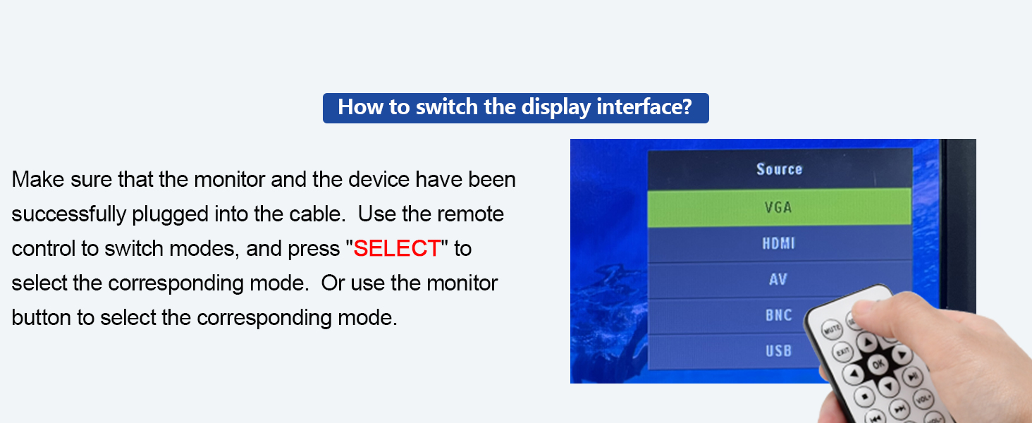 9inch display interface