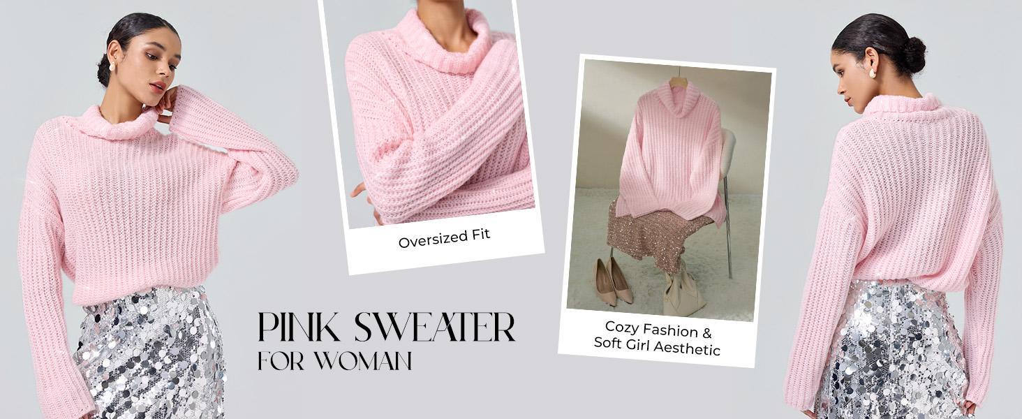 pink knit sweater