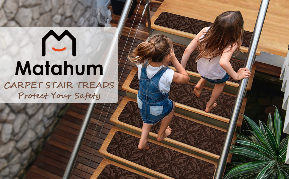 MATAHUM NonSlip Carper Stair Treads for Wooden Steps