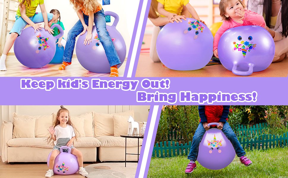 EVERICH TOY Hopper Ball, Bouncing Ball for Kids, 22 Inches Jumping Ball Hoppity Hop