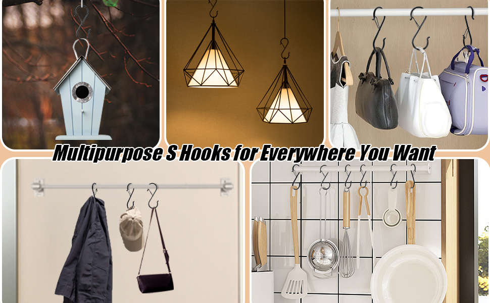 Zienlay 20 Pack S Hooks for Hanging, 3.5 Inch S Hooks Heavy