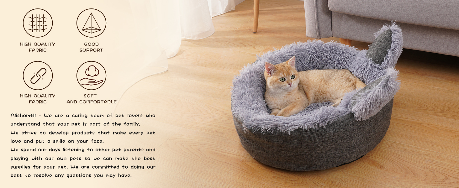 Cat Beds for Indoor Cats, Calming Dog Bed for Small Dogs