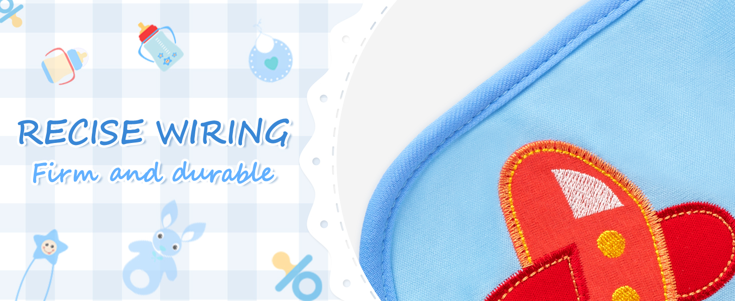 YA-Blue Baby Bibs 7P