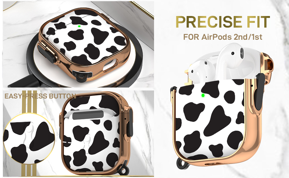 Maxjoy for AirPods Case Cover with Lock, Flower AirPod Case